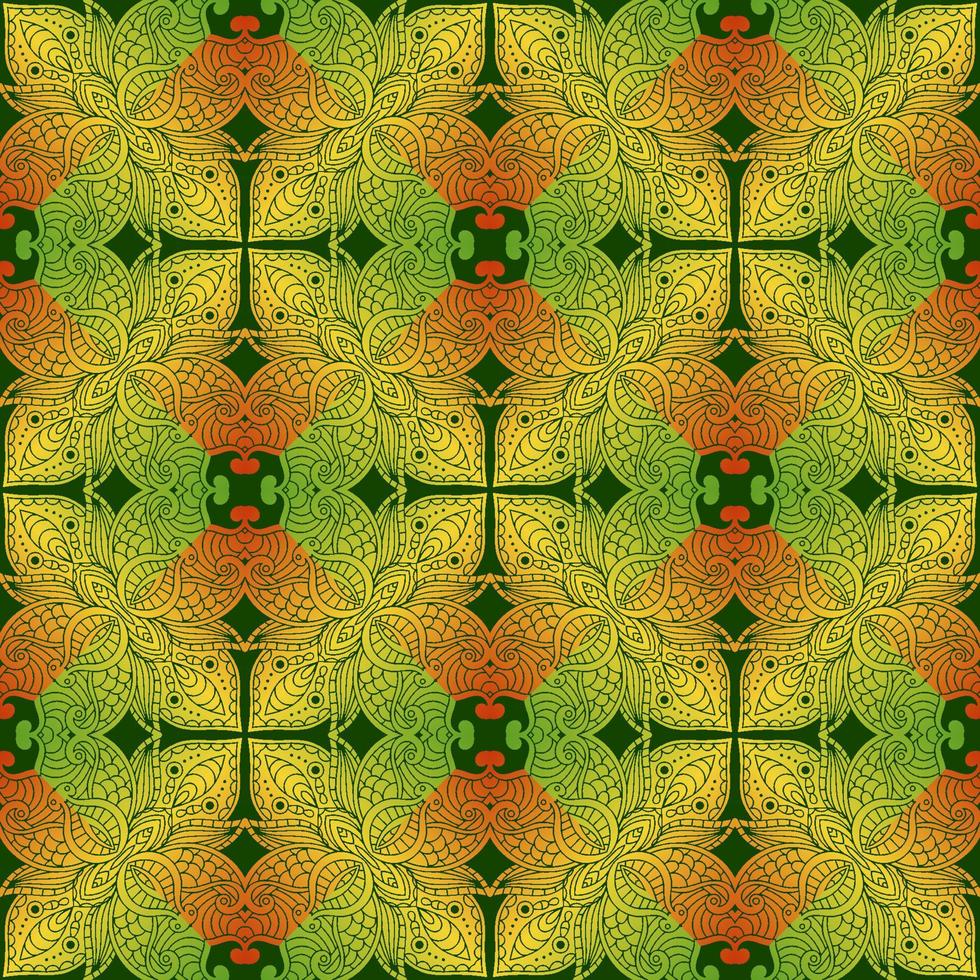 abstract bloemendamast naadloos patroon. fantasie tegel achtergrond. bloem, bladmozaïek. inpakpapier. vector