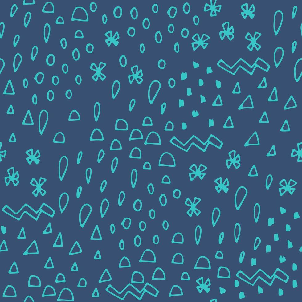 hand getekende abstracte naadloze patroon met verschillende vormen. geometrische achtergrond in de stijl van Memphis. vector