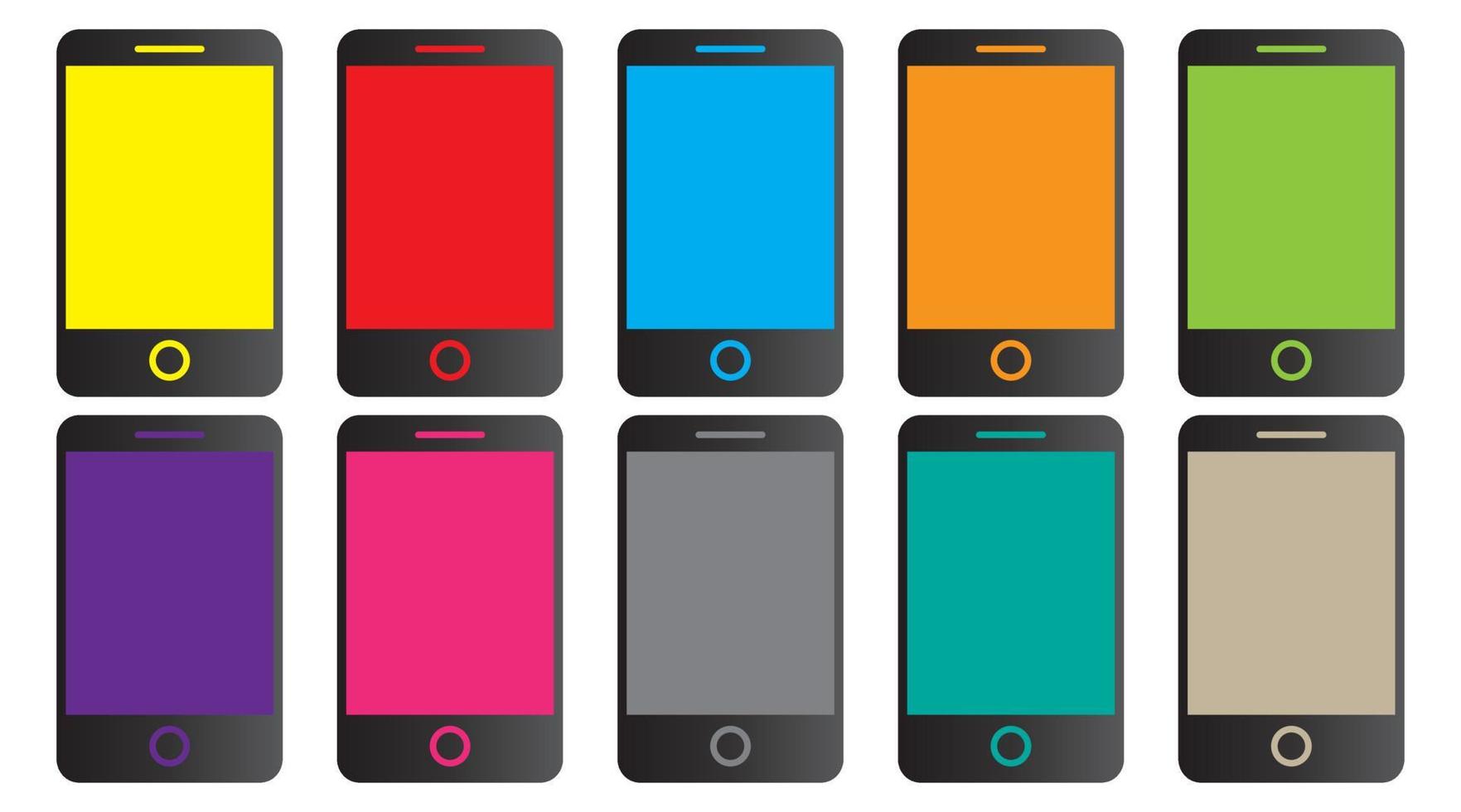 kleurrijke smartphone vector pictogram. Android-collectie voor smartphones. mobiel smartphonescherm of moderne mobiele telefoon