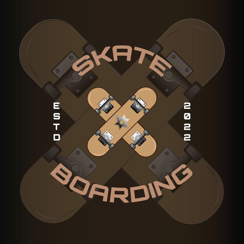 logo afbeelding van een skateboard vector