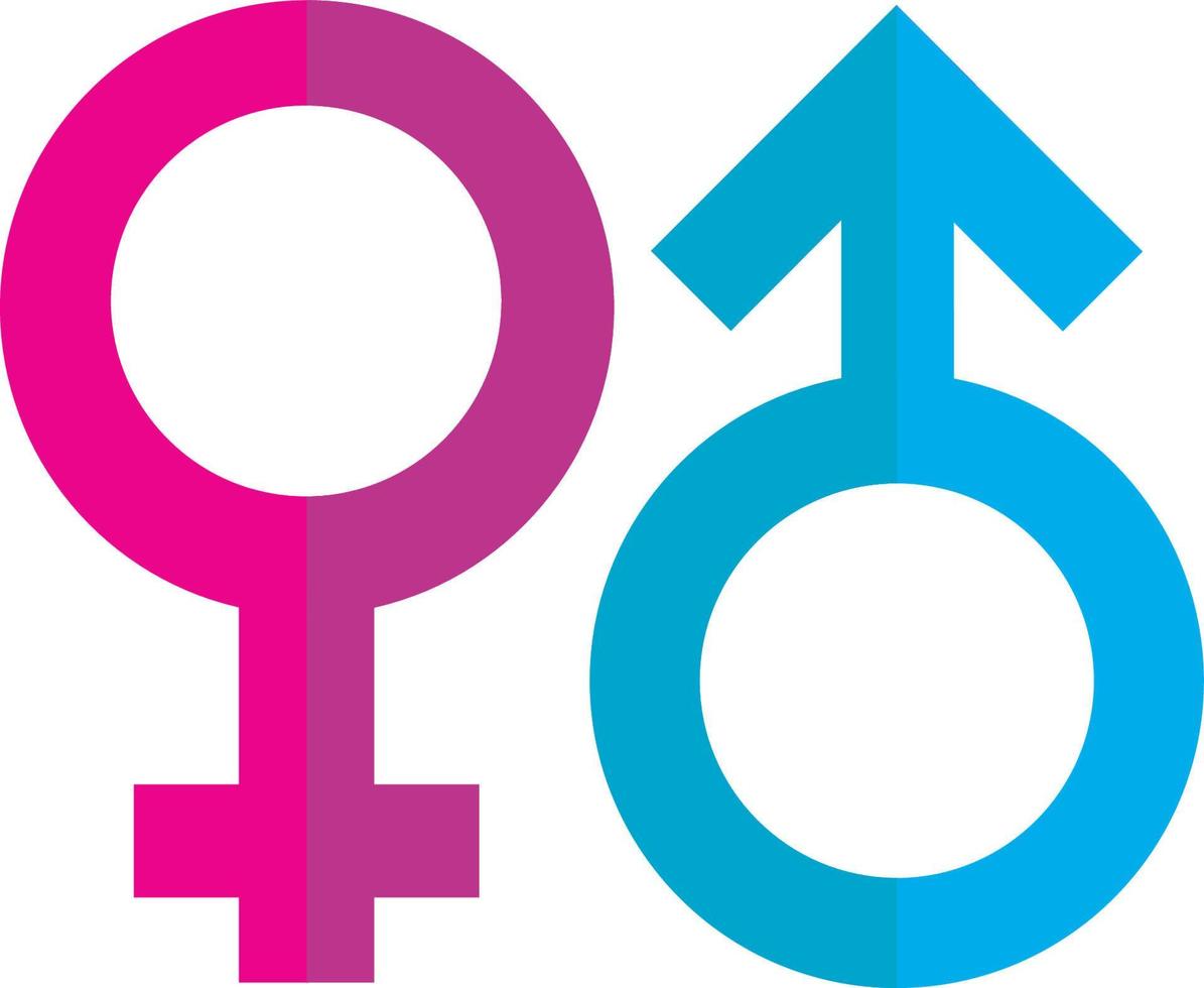 mannelijke en vrouwelijke symbolen geslachtstype vector