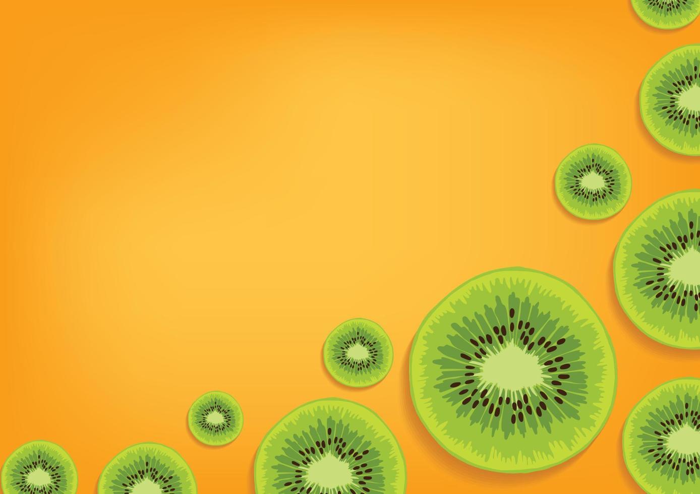 kiwi vers fruit en groente achtergrond vector
