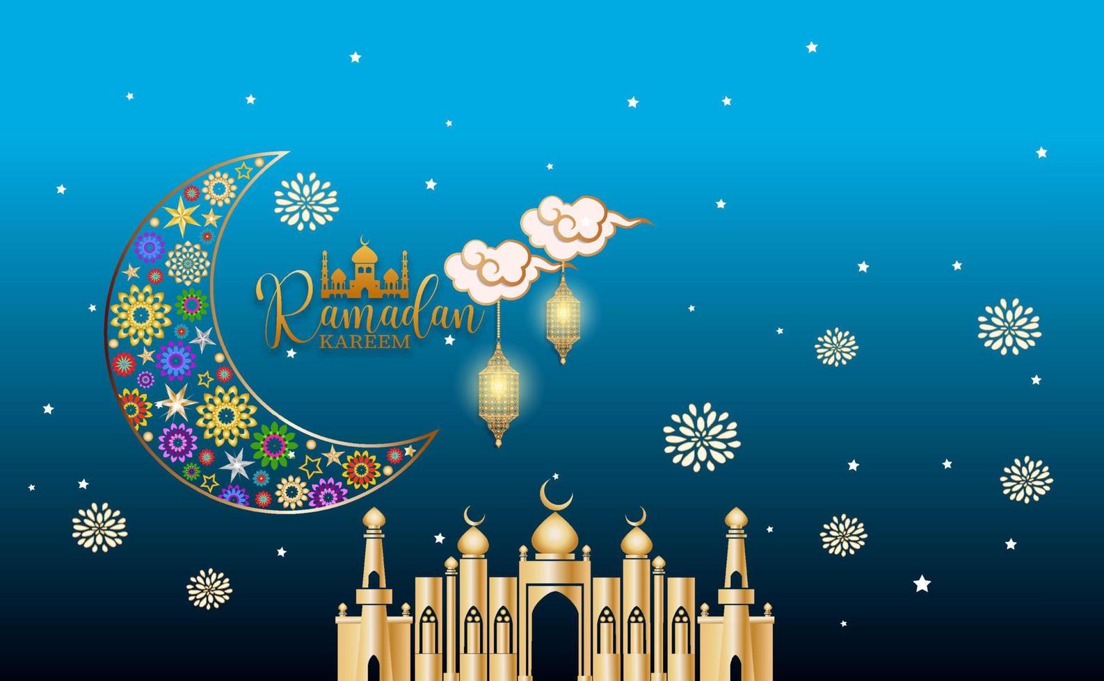 ramadan kareem wenskaart vector afbeelding