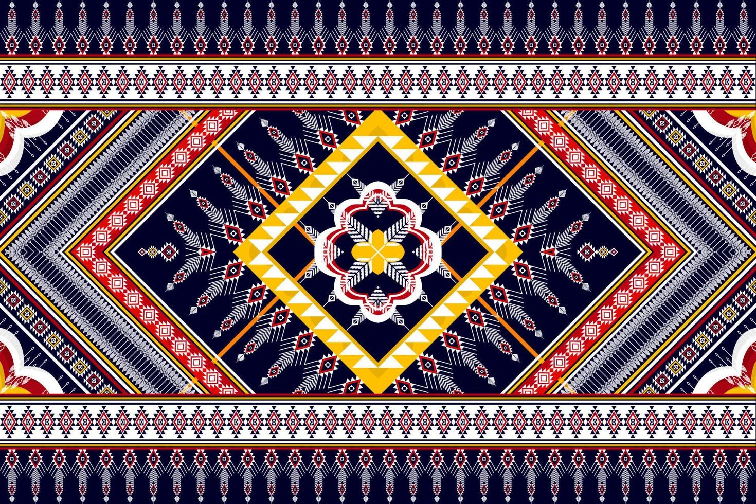 abstract geometrisch etnisch patroonontwerp. Azteekse stof tapijt mandala ornament boho inheemse chevron textiel decoratie behang. tribal etnische traditionele borduurwerk vector achtergrond