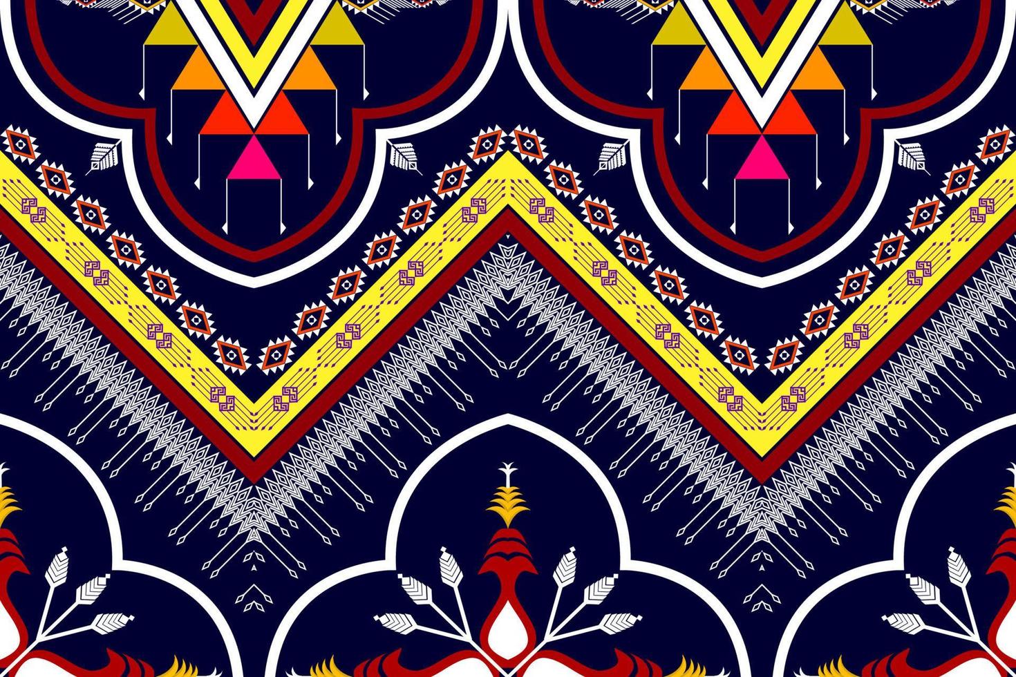 geometrisch abstract etnisch patroonontwerp. Azteekse stof tapijt mandala ornament etnische chevron textiel decoratie behang. tribal boho inheemse traditionele borduurwerk vector illustraties achtergrond