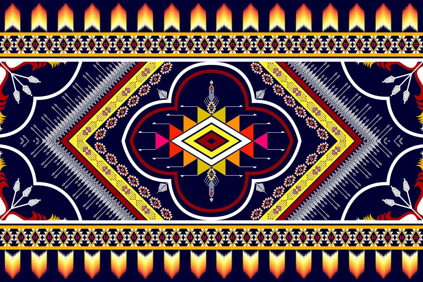 geometrisch abstract etnisch patroonontwerp. Azteekse stof tapijt mandala ornament etnische chevron textiel decoratie behang. tribal boho inheemse traditionele borduurwerk vector illustraties achtergrond