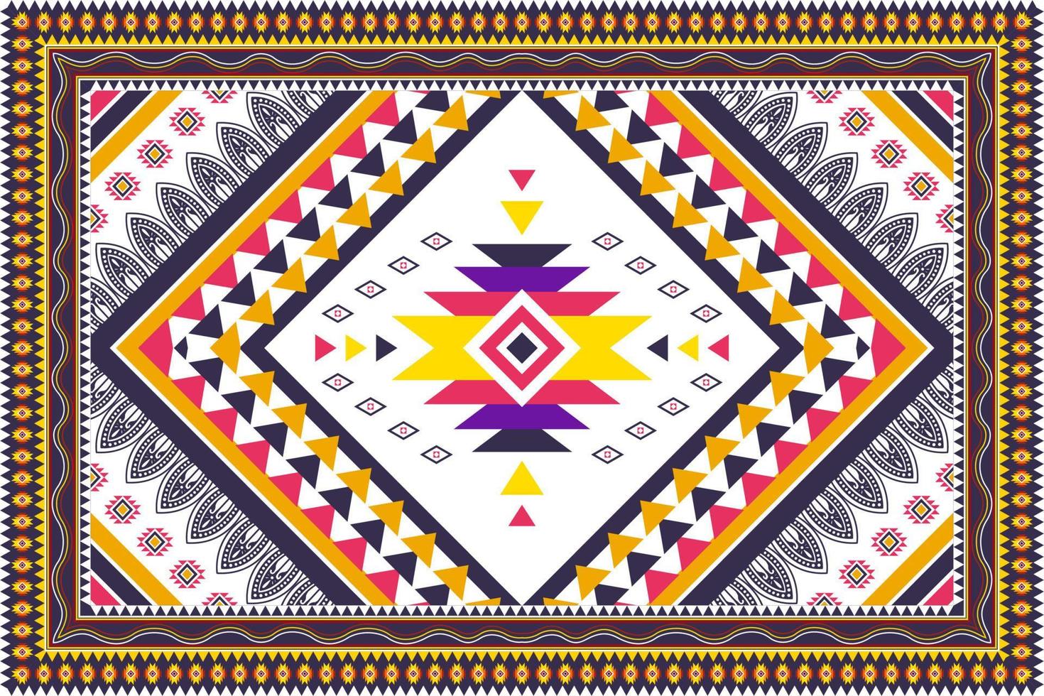 geometrisch abstract etnisch patroonontwerp. Azteekse stof tapijt mandala ornament chevron textiel decoratie behang. tribal boho inheemse etnische traditionele borduurwerk vector achtergrond