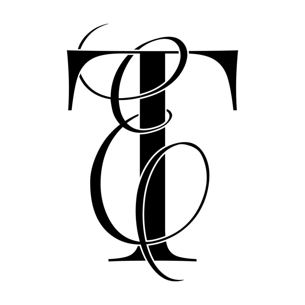 te, et, monogram-logo. kalligrafisch handtekeningpictogram. bruiloft logo monogram. moderne monogram symbool. koppels logo voor bruiloft vector
