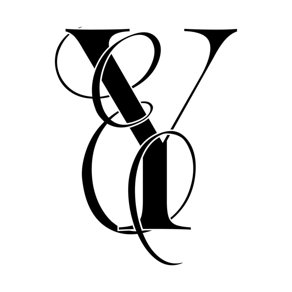 ye, ey, monogram-logo. kalligrafisch handtekeningpictogram. bruiloft logo monogram. moderne monogram symbool. koppels logo voor bruiloft vector