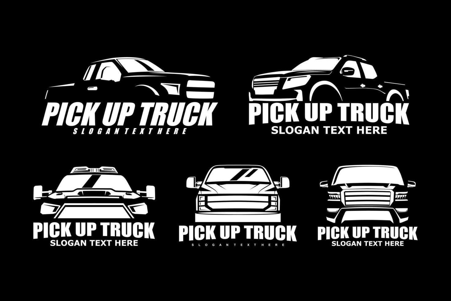 pick-up truck logo ontwerp vector