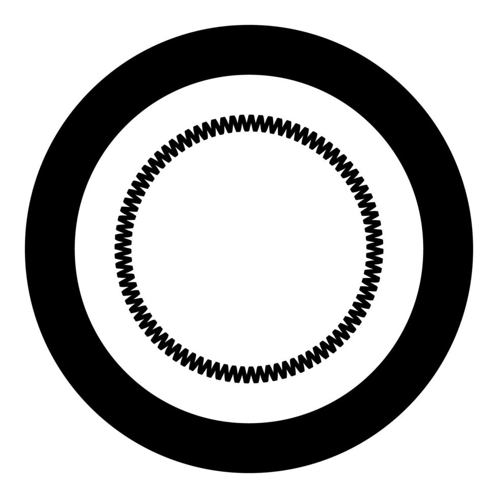 decoratie cirkel decoratief lijn kunst frame pictogram in cirkel ronde zwarte kleur vector illustratie vlakke stijl afbeelding