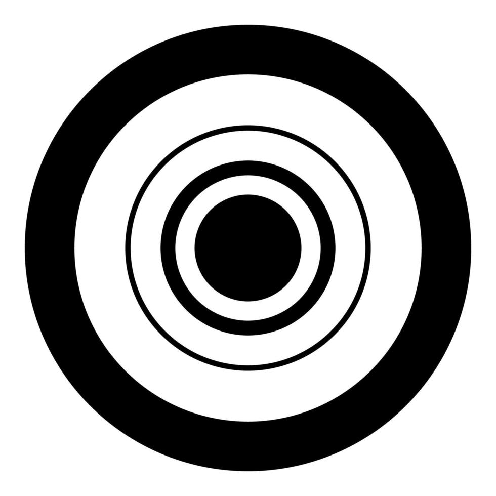 radiosignaal symbool sluit pictogram zwarte kleur in cirkel rond vector