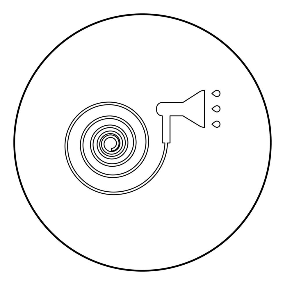 waterstralen irrigeren pictogram zwarte kleur in cirkel vector