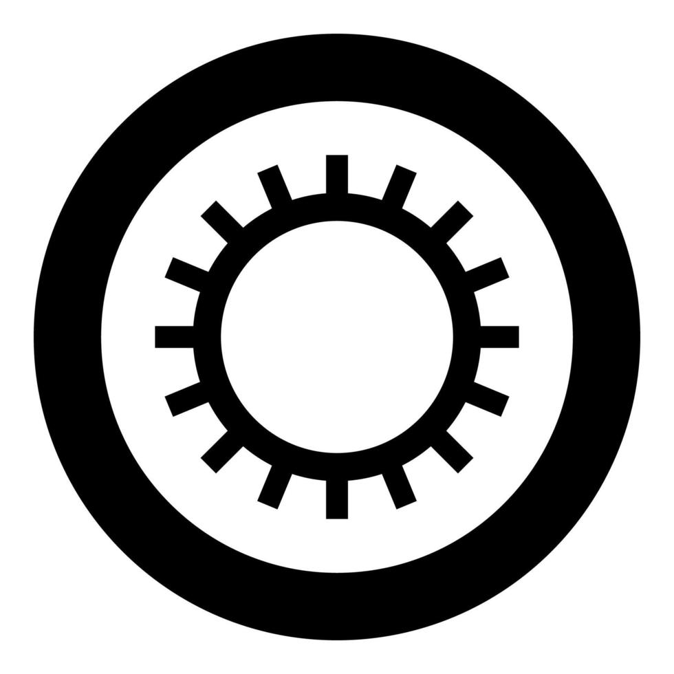 goede lichtechtheid aanduiding op het behang symboolpictogram in cirkel ronde zwarte kleur vector illustratie vlakke stijl afbeelding