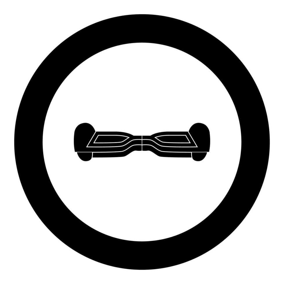 gyroboard zwart pictogram in cirkel vector