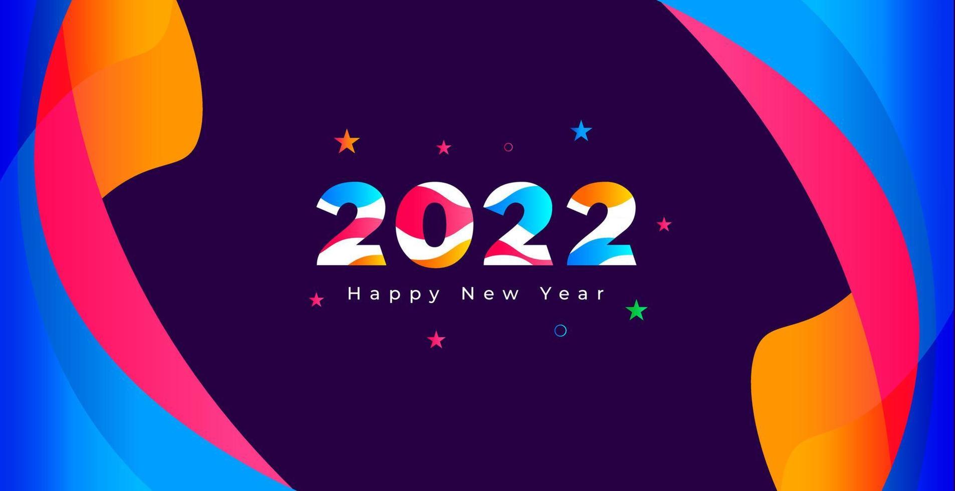 gelukkig nieuwjaar 2022 achtergrondsjabloon. vector