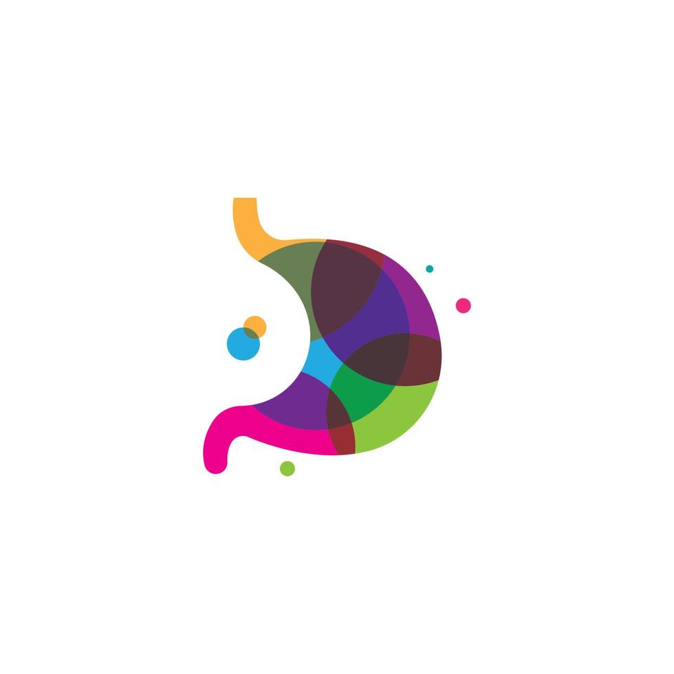kleurrijke maag logo pictogram vector