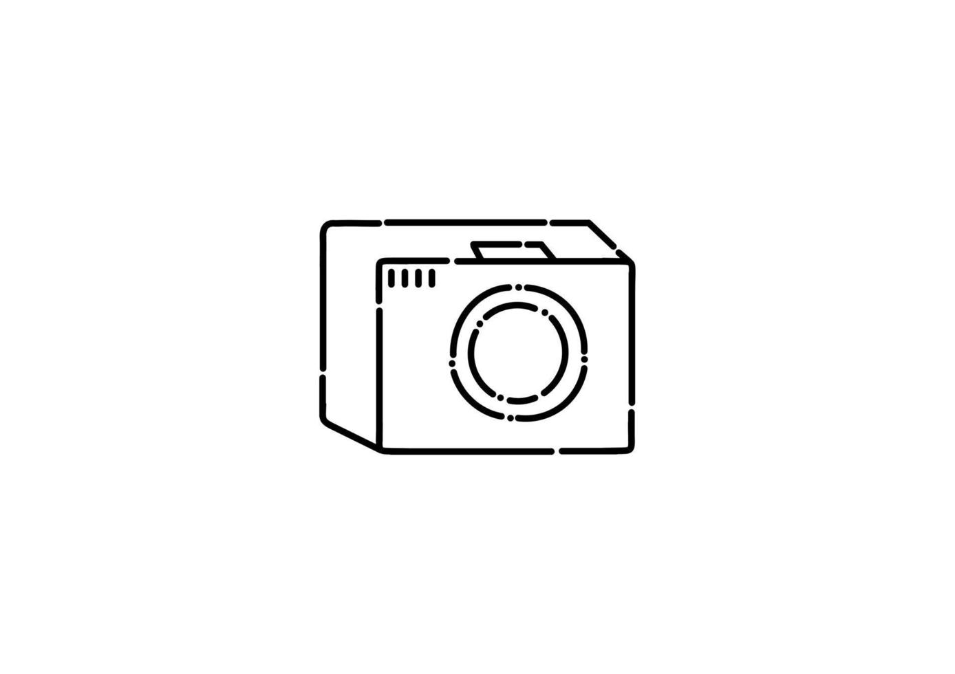 wasmachine illustratie in gestippelde lijnstijl vector
