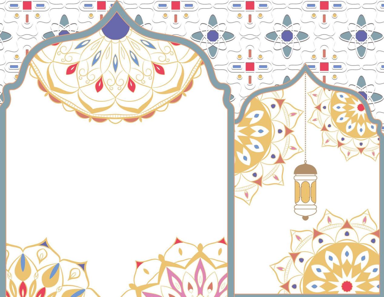 Arabische achtergrond illustratie papier gesneden stijl ontwerp vector