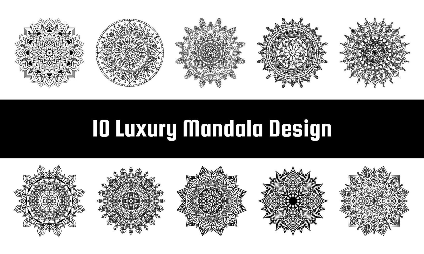 beste luxe en premium mandala-ontwerpbundel. vector