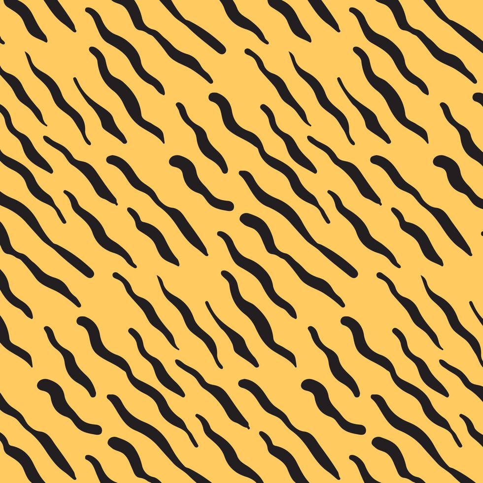 hand getekend vectorillustratie van abstracte tijger patroon. vector