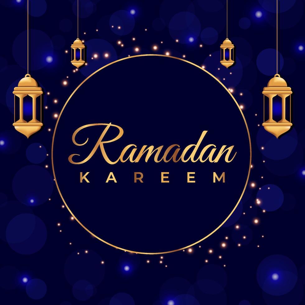 ramadan achtergrond voor social media post ontwerpsjabloon. islamitische banneradvertenties met luxe goudeffect. ramadan-poster. vector illustratie