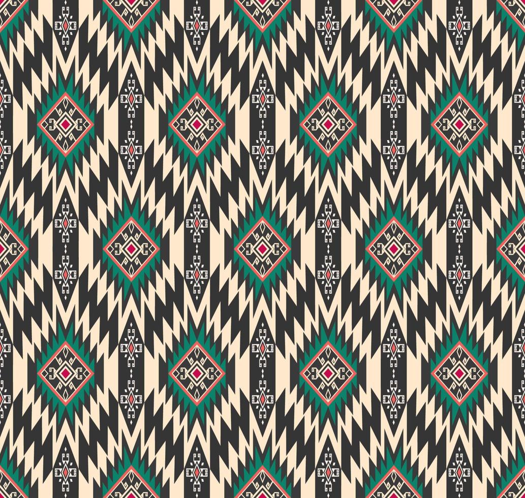 etnische tribal traditionele geometrische vorm naadloze patroon op zwarte kleur achtergrond. batik sarong patroon. gebruik voor stof, textiel, interieurdecoratie-elementen, stoffering, verpakking. vector