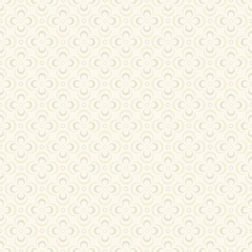 kleine geometrische halve maan cirkel bloem vorm raster naadloze patroon crème grijze kleur achtergrond. batik patroon. gebruik voor stof, textiel, interieurdecoratie-elementen, stoffering, verpakking. vector