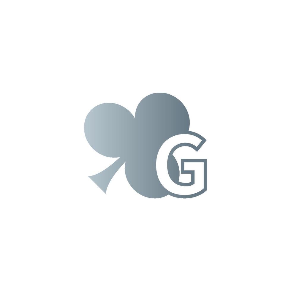 letter g-logo gecombineerd met klaverpictogramontwerp vector