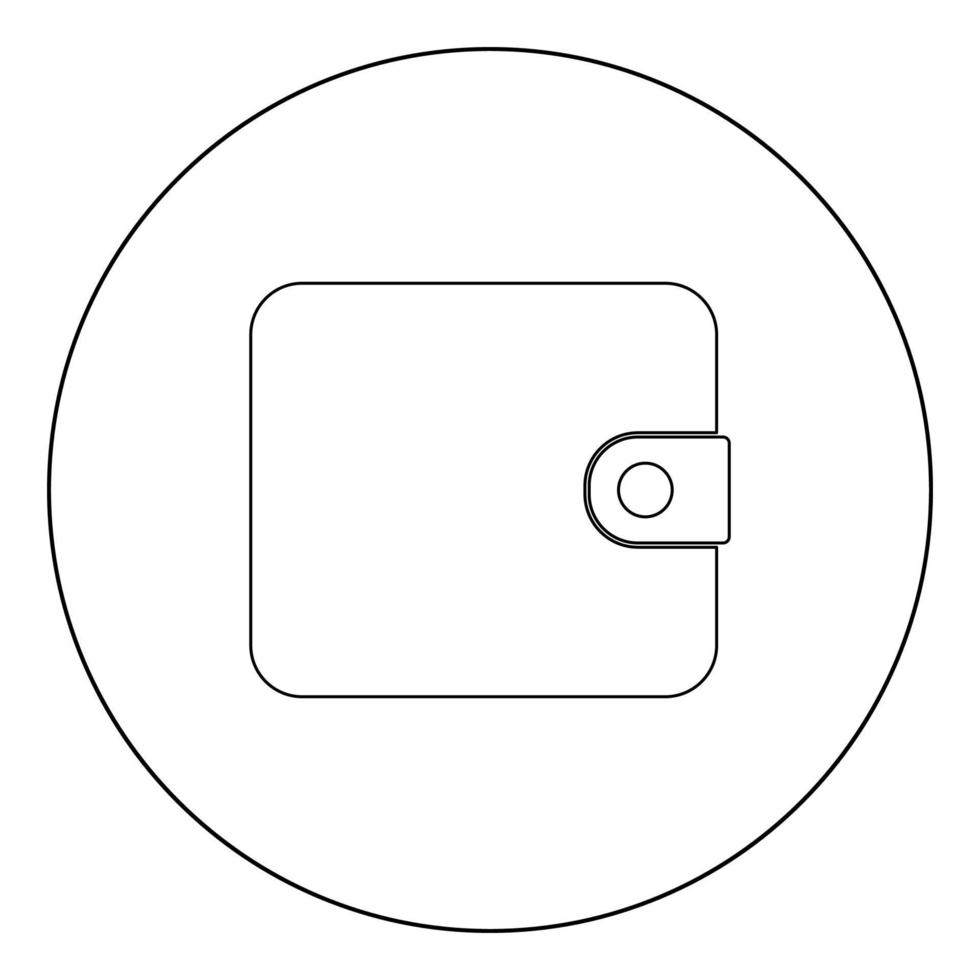 verander portemonnee pictogram zwarte kleur in cirkel vector