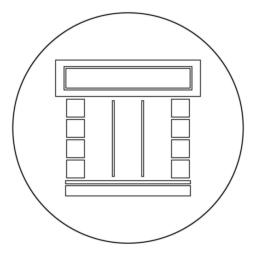 etalagepictogram zwarte kleur in cirkel vector