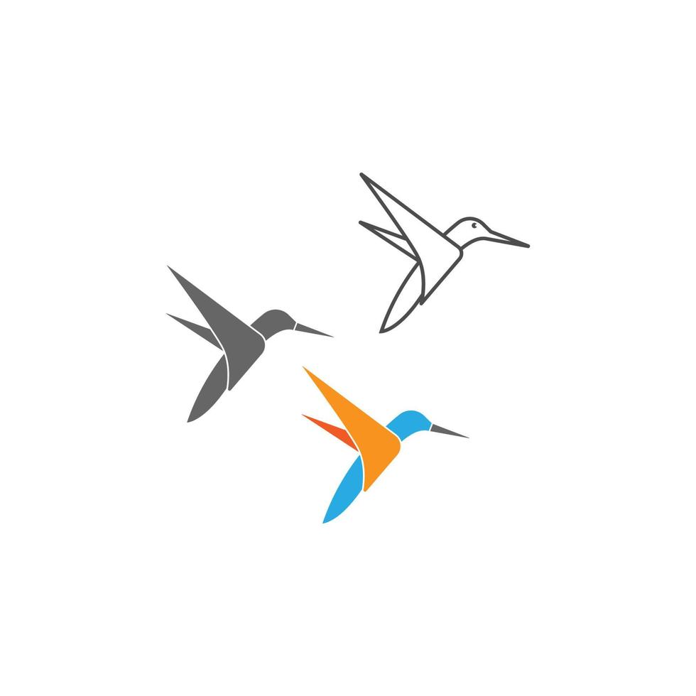 kolibrie logo pictogram creatief ontwerp vector