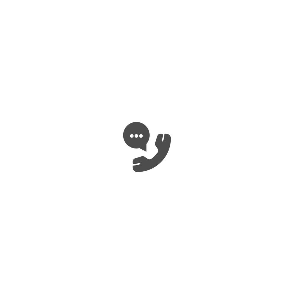 telefoon bubble chat pictogram logo sjabloon vector