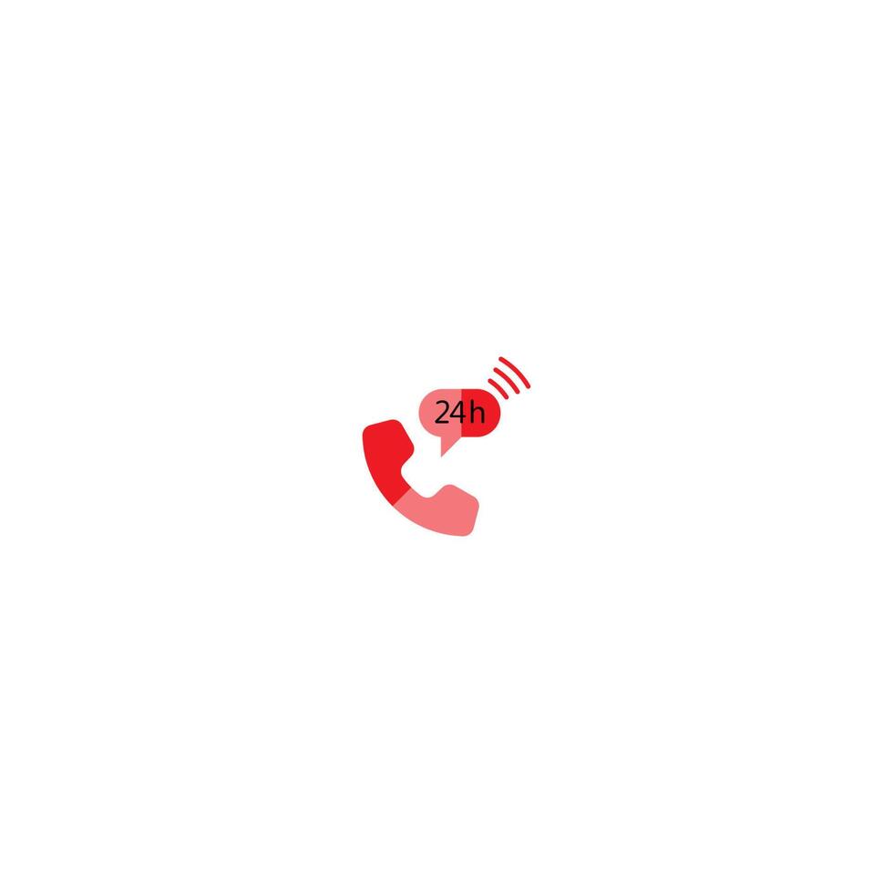 telefoontje 24 uur pictogram logo vector