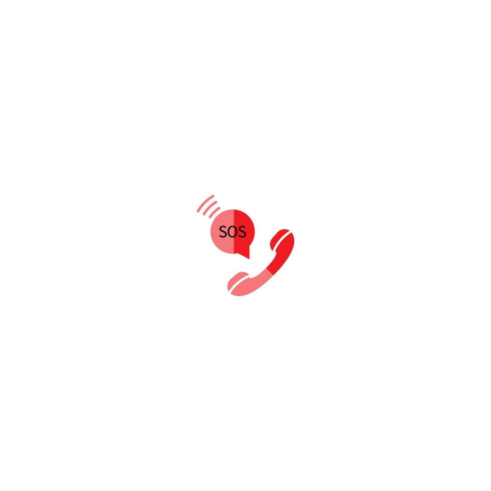 telefoongesprek sos pictogram logo vector