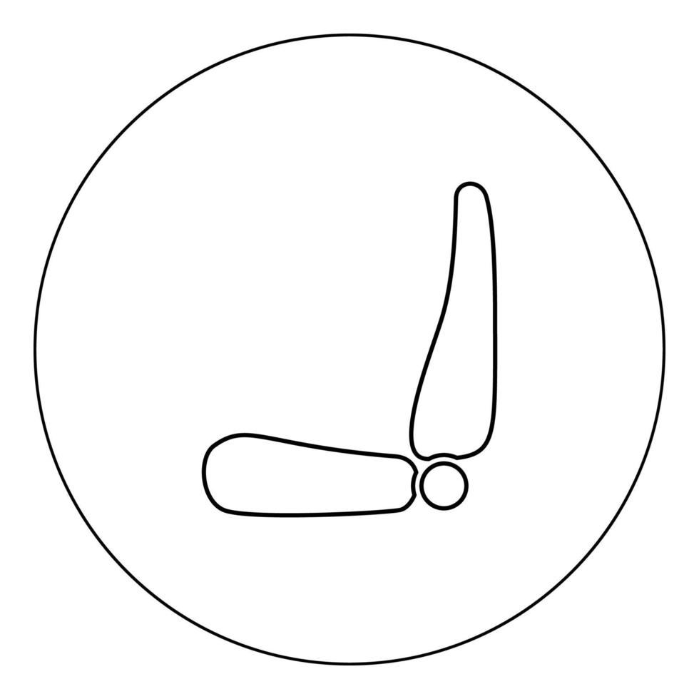 autostoel pictogram zwarte kleur in cirkel vectorillustratie geïsoleerd vector