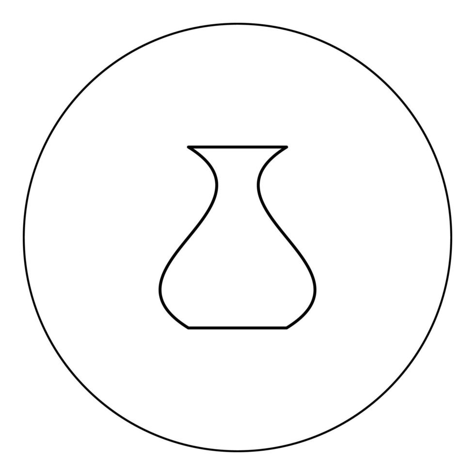 vaas pictogram zwarte kleur in cirkel vectorillustratie geïsoleerd vector