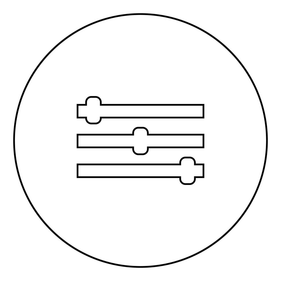 bedieningspaneelpictogram zwarte kleur in cirkel vector