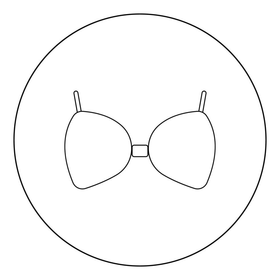 beha pictogram zwarte kleur in cirkel of rond vector