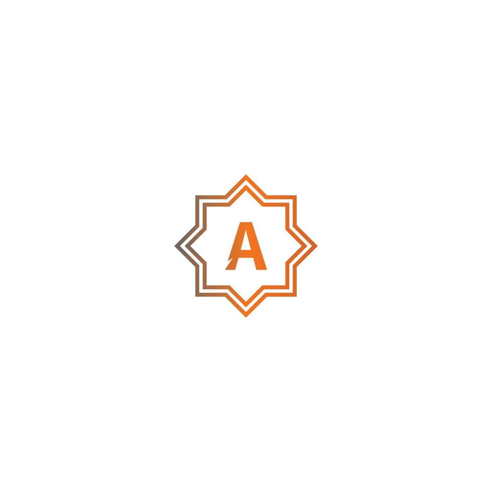 vierkant een logo letters ontwerp vector