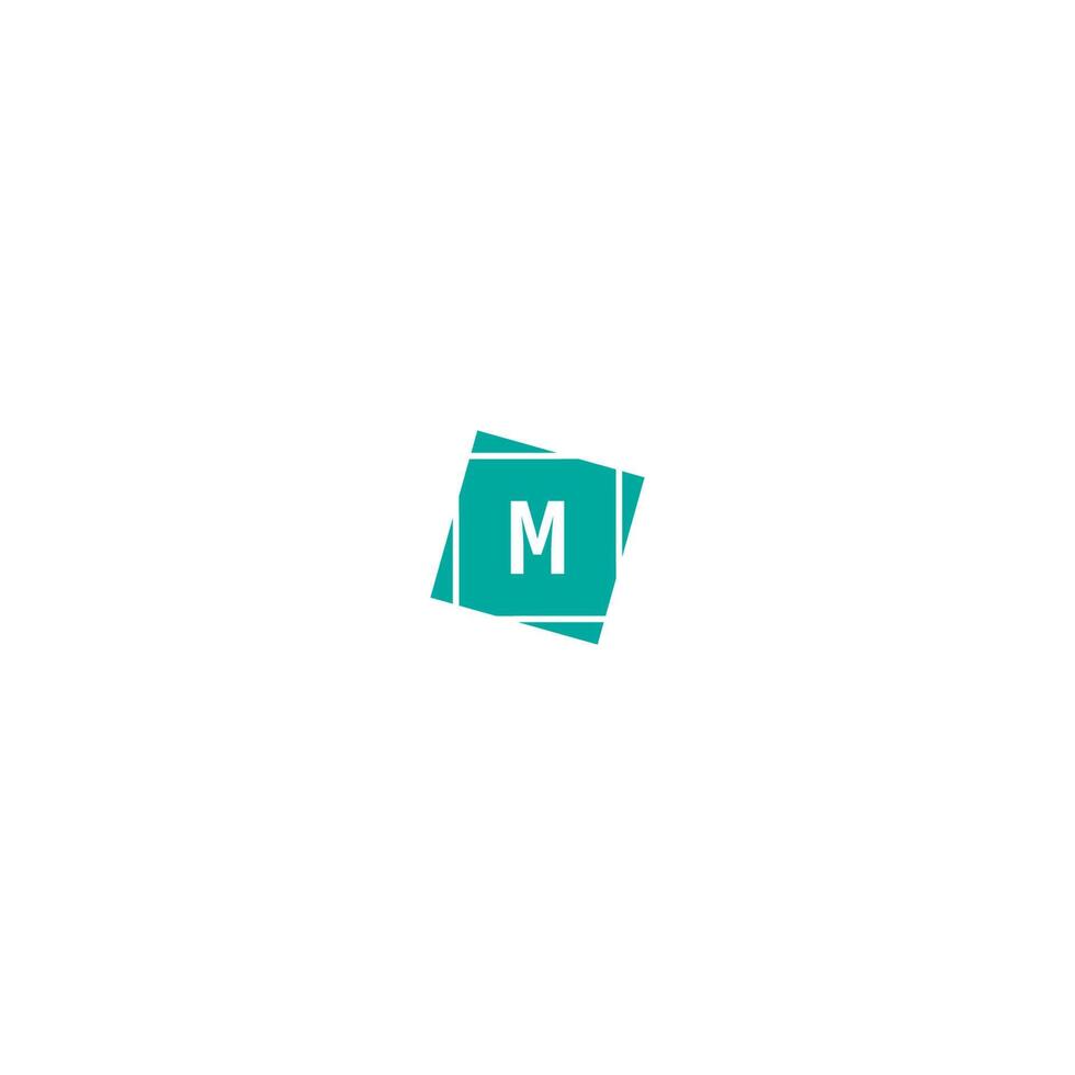 letter m logo in groene kleur ontwerpconcept vector
