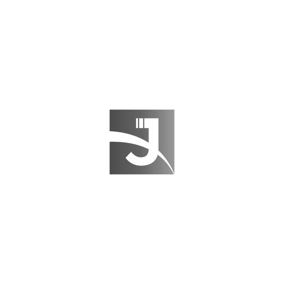 vierkant j-logo letterontwerp vector
