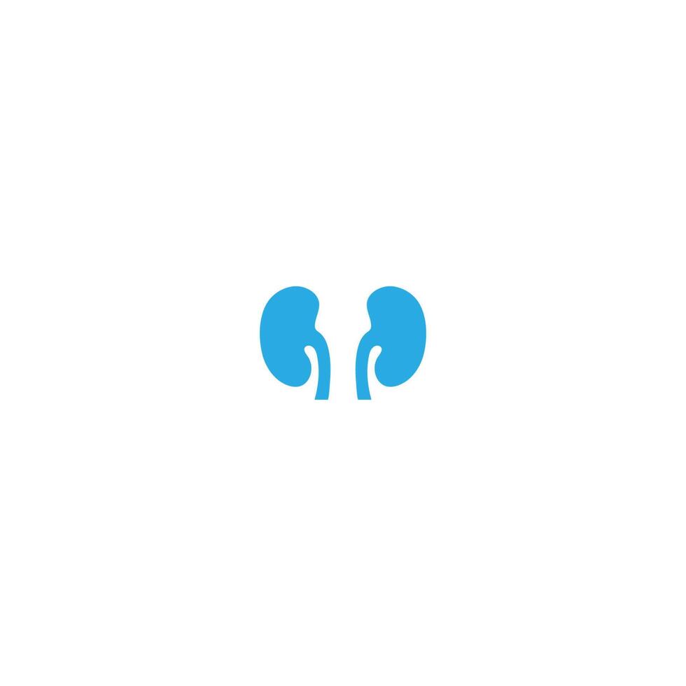 urologie logo, nier logo icoon gezond vector
