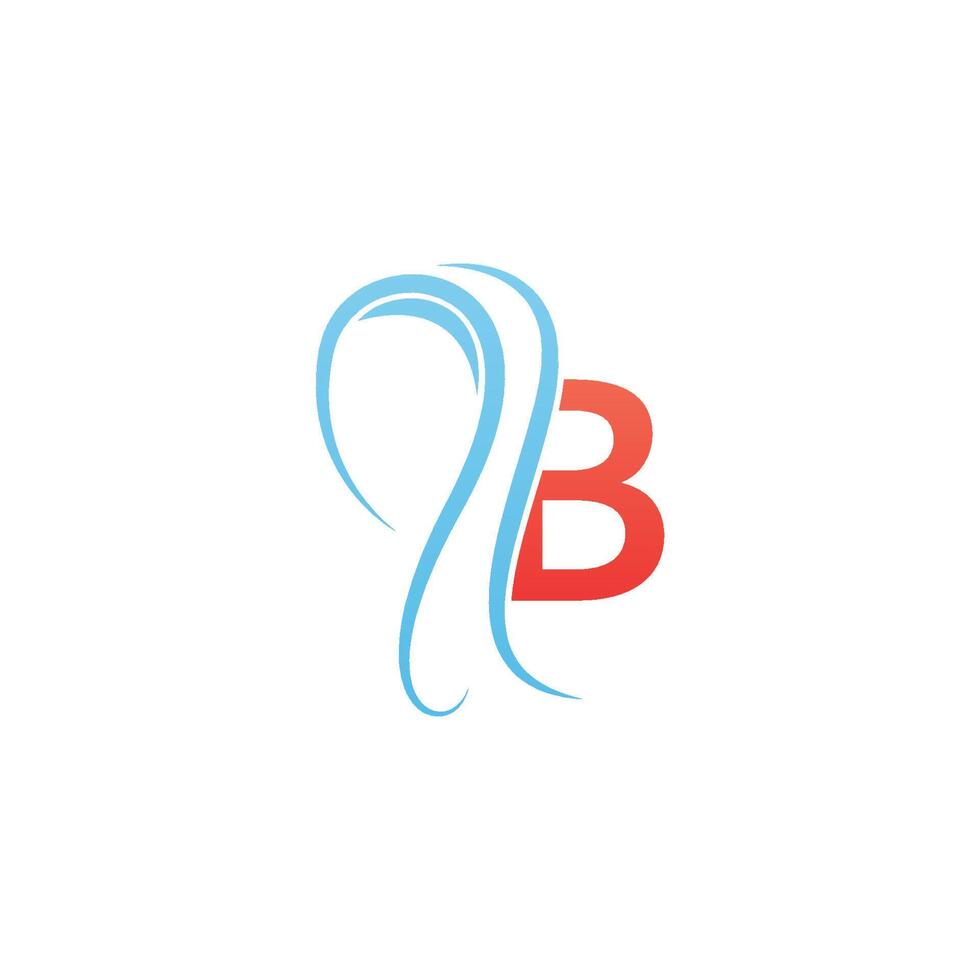 letter b pictogram-logo gecombineerd met hijab-pictogramontwerp vector