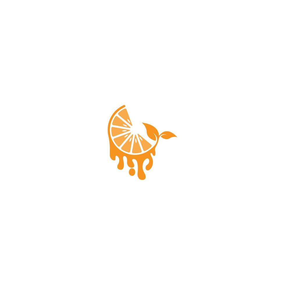 oranje fruit pictogram logo vector