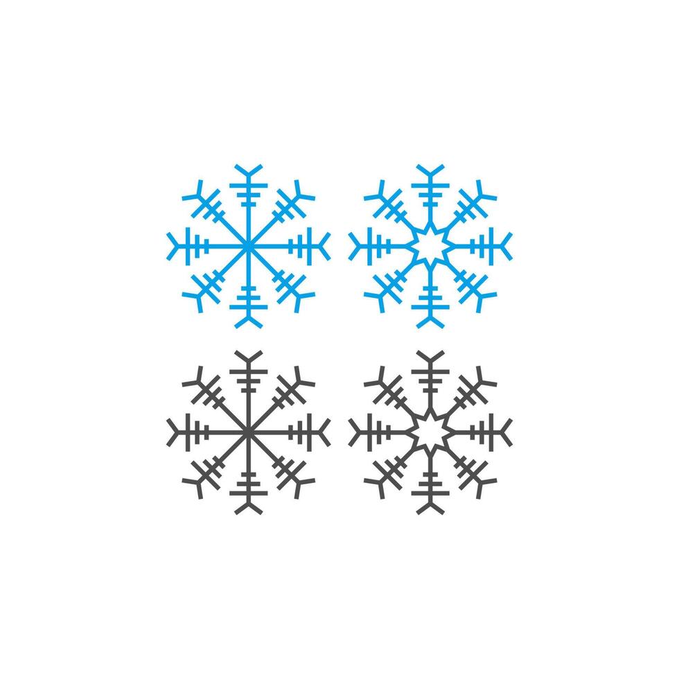 kerst ornamenten in de vorm van sneeuwvlokken icoon vector