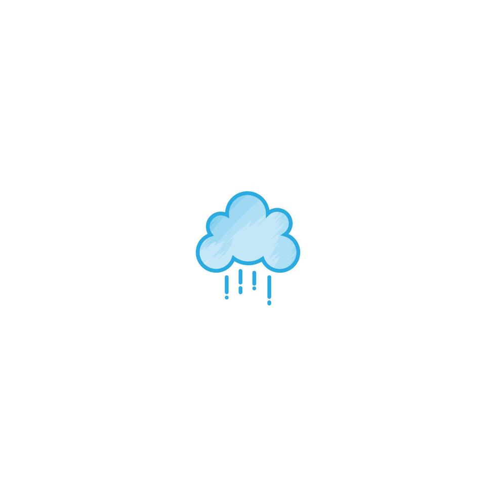 regenachtig wolk logo pictogram concept vector