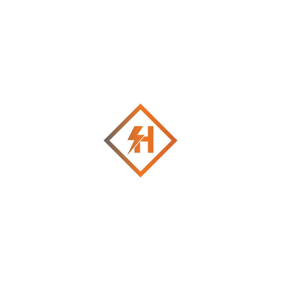 bliksem letter h logo kleurverloop vector