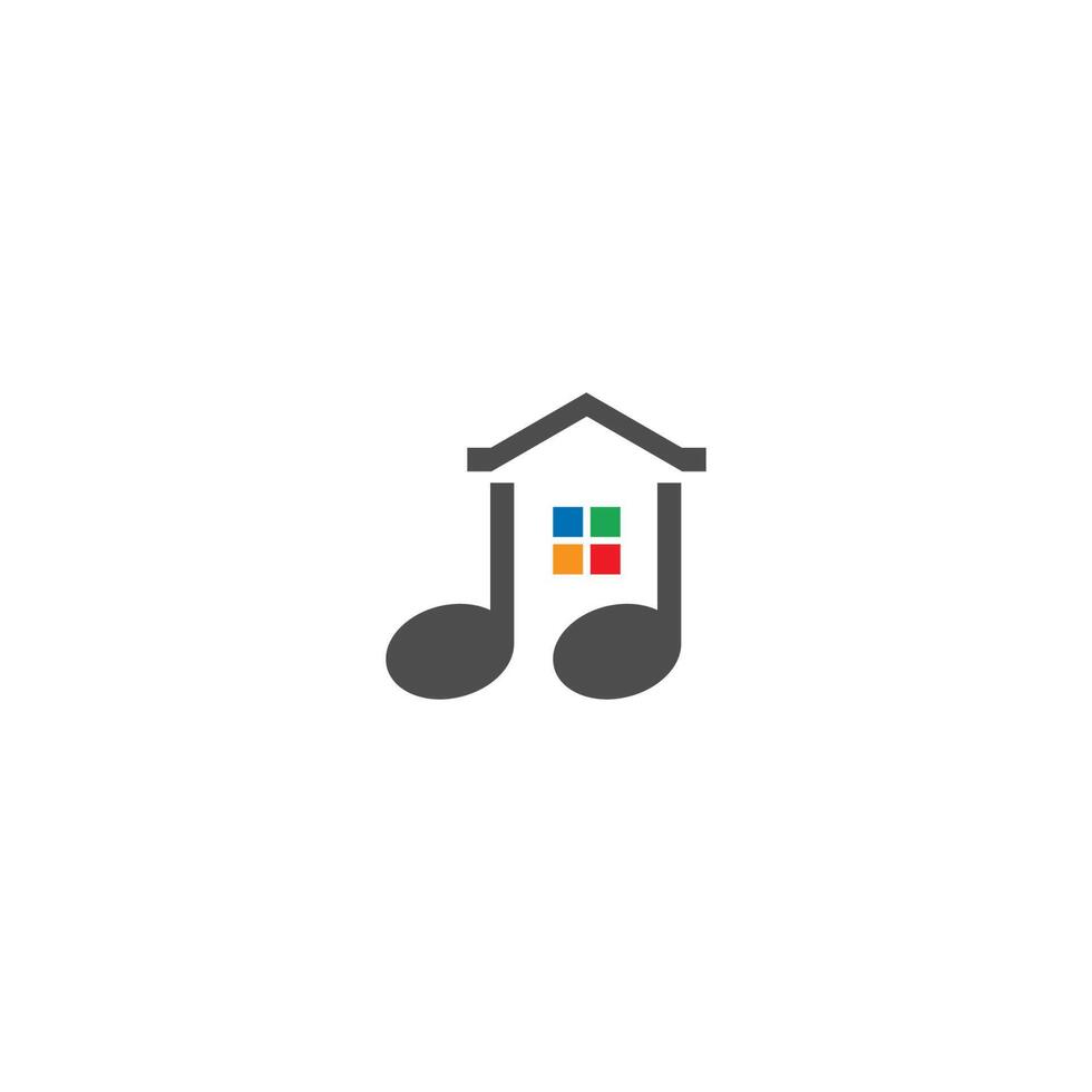 muziekhuis logo vector