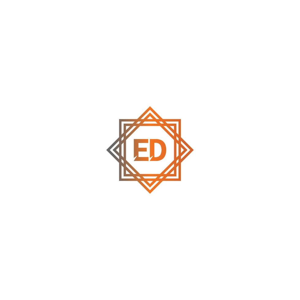 vierkant ed logo letters ontwerp vector